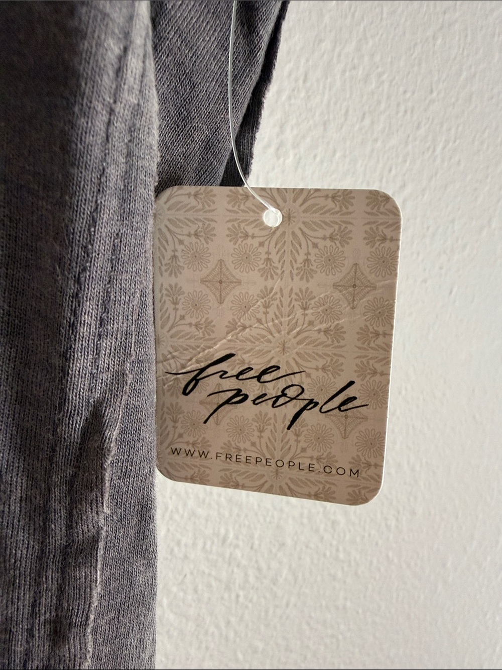 We The Free Women's Charcoal Cutout V-Neck Tee - Picture 2 of 2